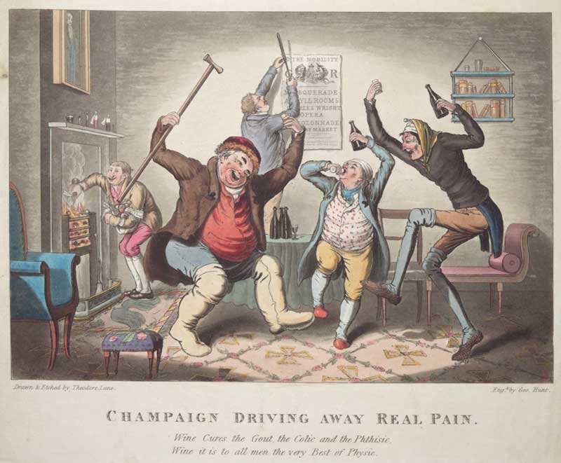Hunt Drinking Caricature